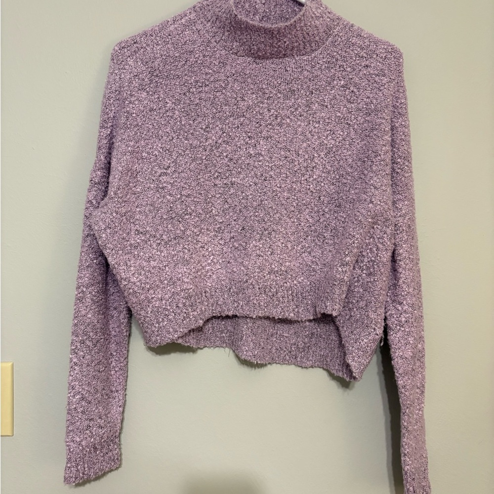 Purple Crop Sweater